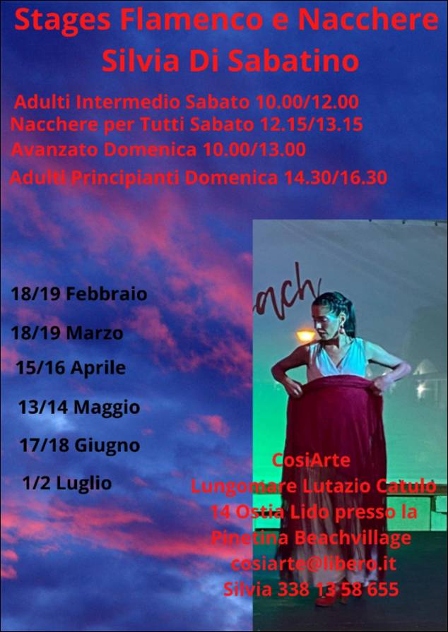 Gli Stages di Flamenco e Nacchere con Silvia Di Sabatino 2022-23