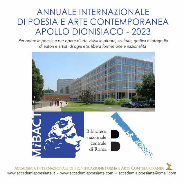 Annuale Internazionale Apollo dionisiaco invita poeti e artisti alla Biblioteca Nazionale Centrale d