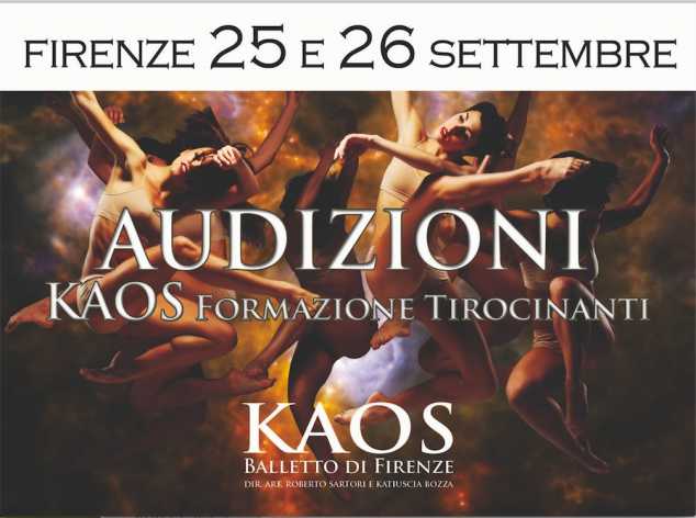 Audizioni Formazione Tirocinanti KAOS Balletto di Firenze