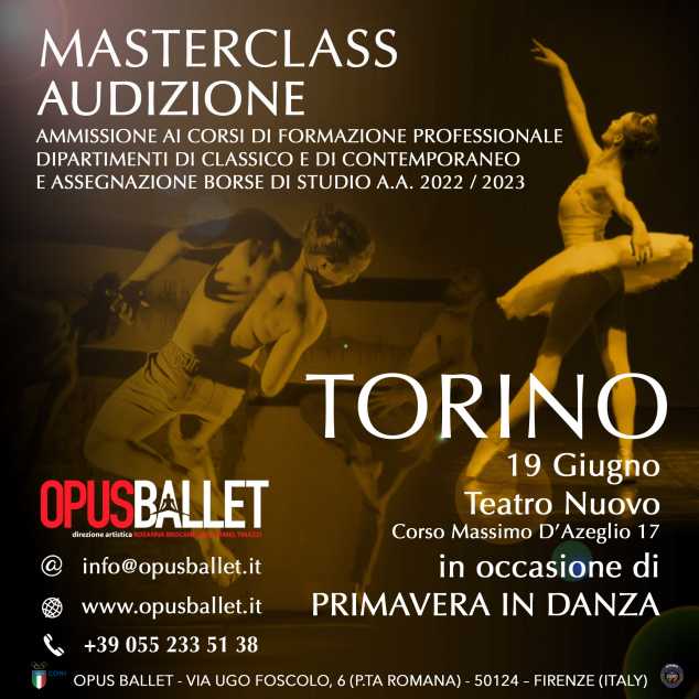 Masterclass/Audizione a Torino