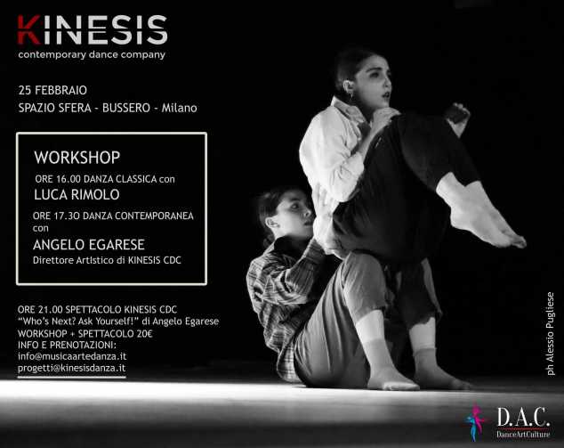 Workshop danza classica/contemporanea - con spettacolo di danza contemporanea della compagnia Kinesi