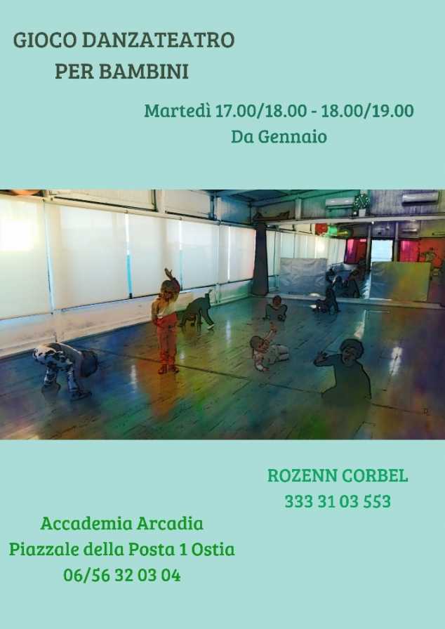 Corsi Gioco DanzaTeatro 3/4 – 5/6 – 7/8 anni con Rozenn Corbel 